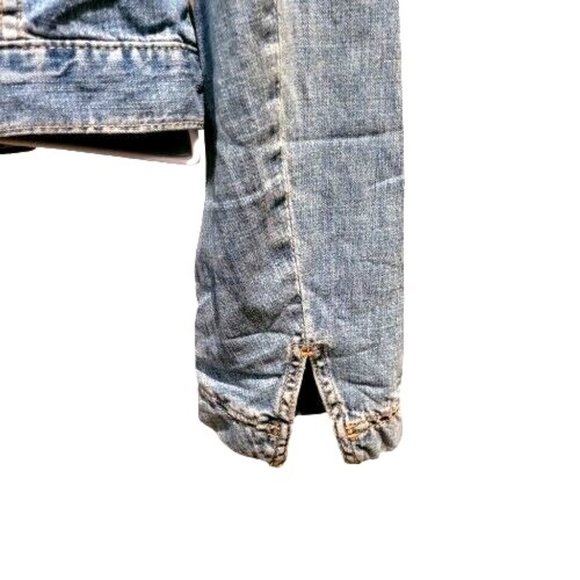 AG Adriano Goldschmied Denim Jacket Womens S Small The Alamo Distressed EUC - Picture 9 of 14